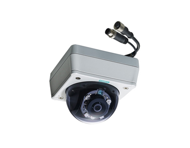 VPort P16-1MP-M12-IR-CAM80-T - EN50155, HD image, fixed-dome IP camera, PoE, M12 connector,  8.0mm lens, -40 to 70 Degree C by MOXA